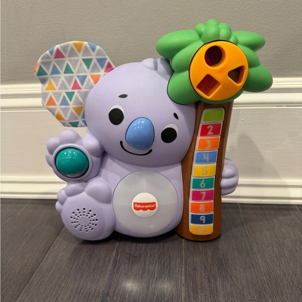 Fisher-Price Linkimals Purple Counting Koala with Green Electronic Learning Toy